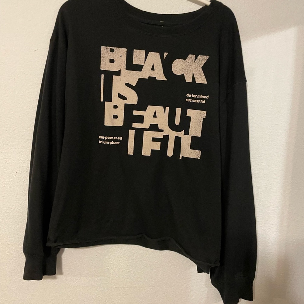 Black Graphic Sweater